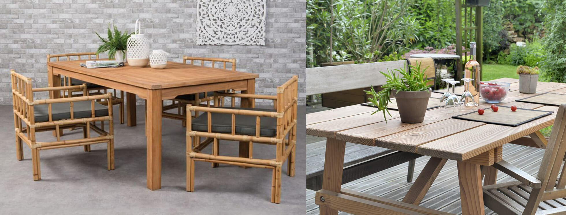 comedor de exterior de madera