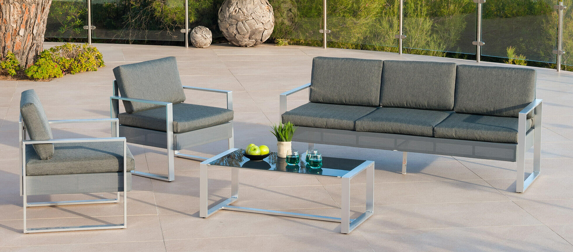 conjunto de jardín de aluminio