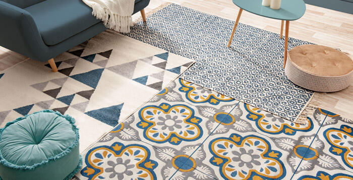 alfombra de salón fácil de limpiar
