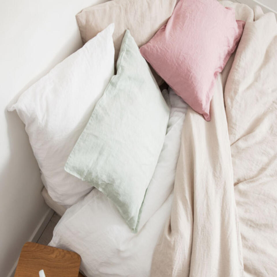 fundas para almohada surtidas en lino lavado