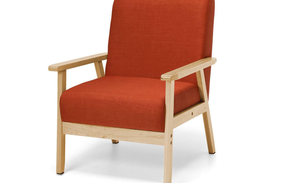 sillón rojo ladrillo rebajado