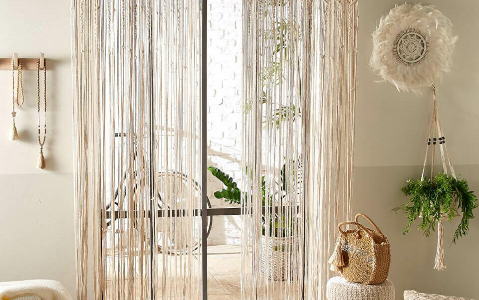 cortina macramé