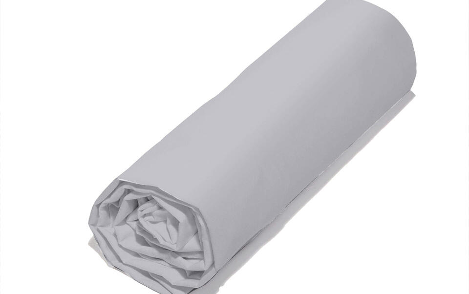 sábana bajera gris de algodón orgánico