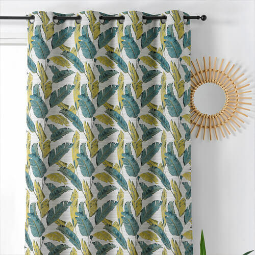 cortina con estampados