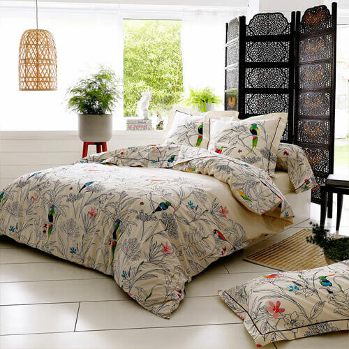 Funda almohada 65x65 motivos pajaros