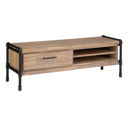 mueble tv industrial madera y metal