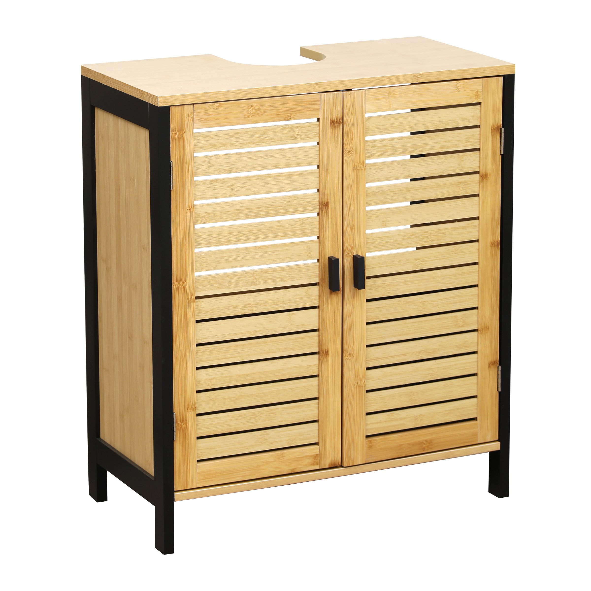 Mueble para debajo del lavabo Cebu Negro/Madera 3
