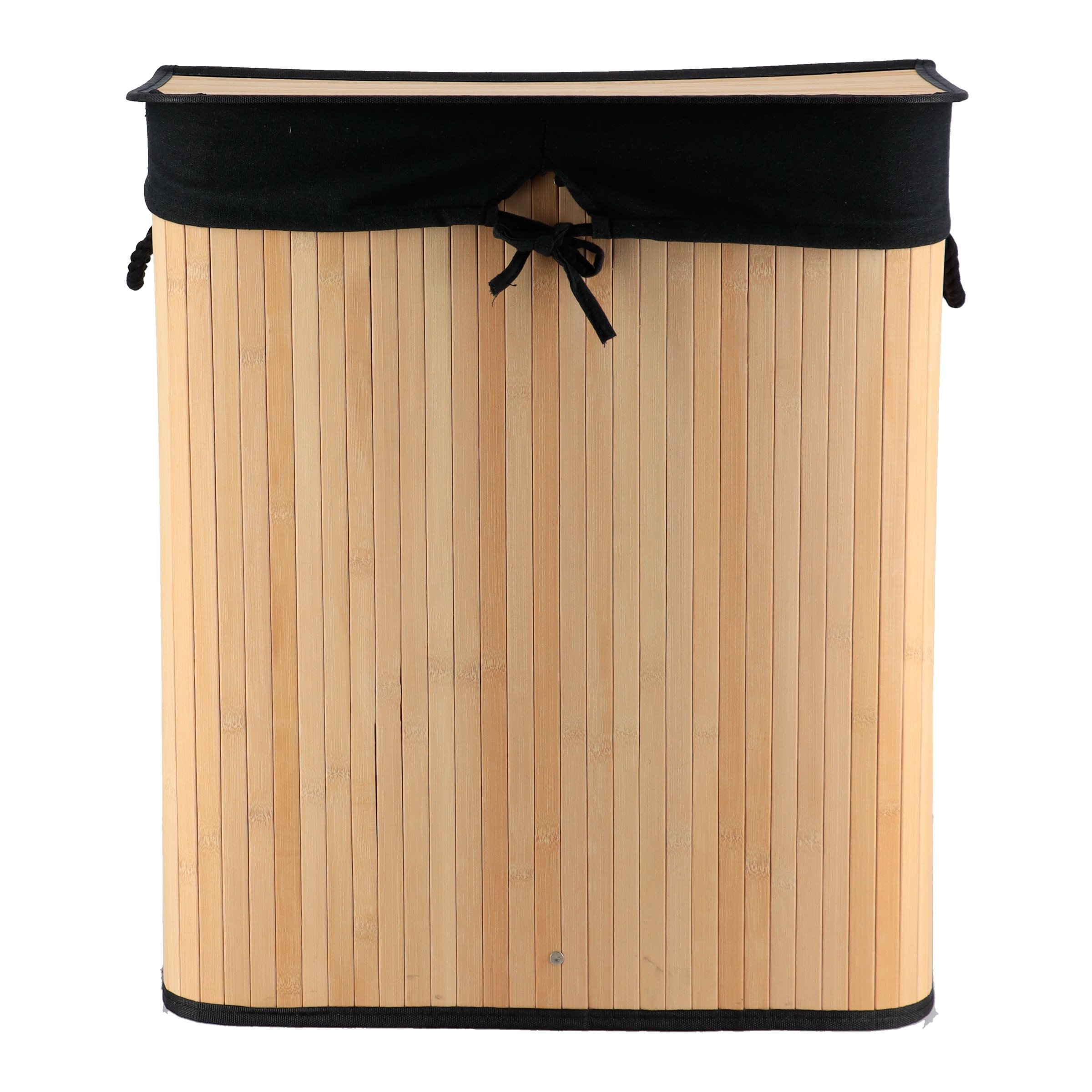 Cesto de ropa doble compartimiento Anako Negro 2