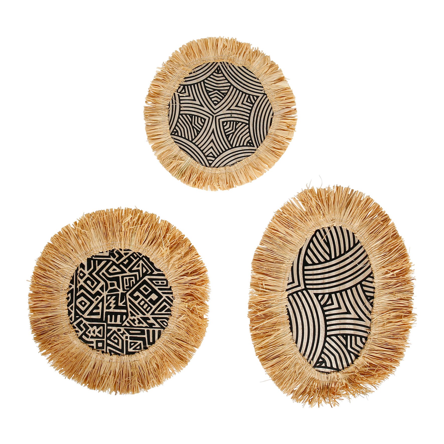Set de 3 Decoraciones de Pared Nairobi Negro 1