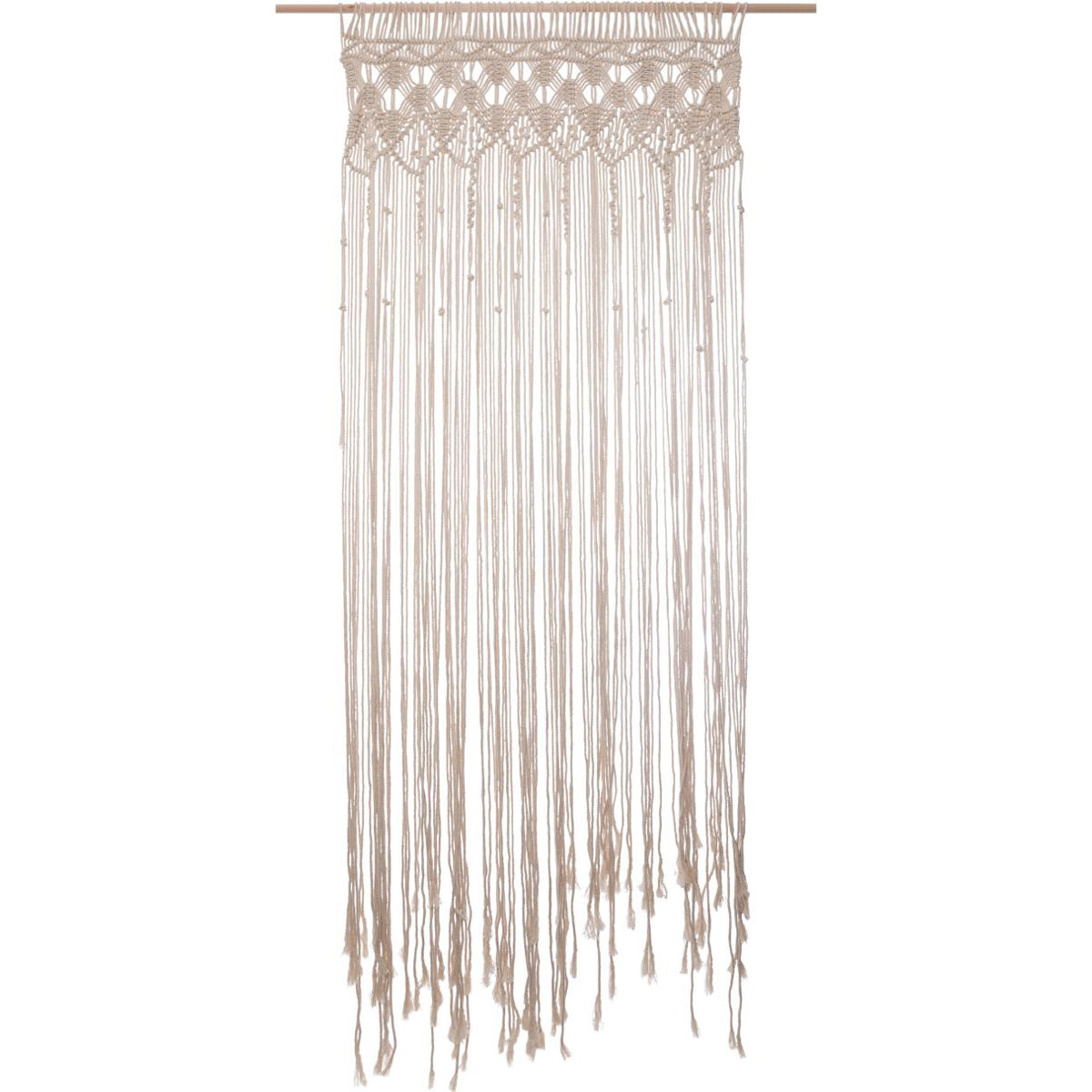 Cortina de hilo (90x 200 cm) Macram Beige 3