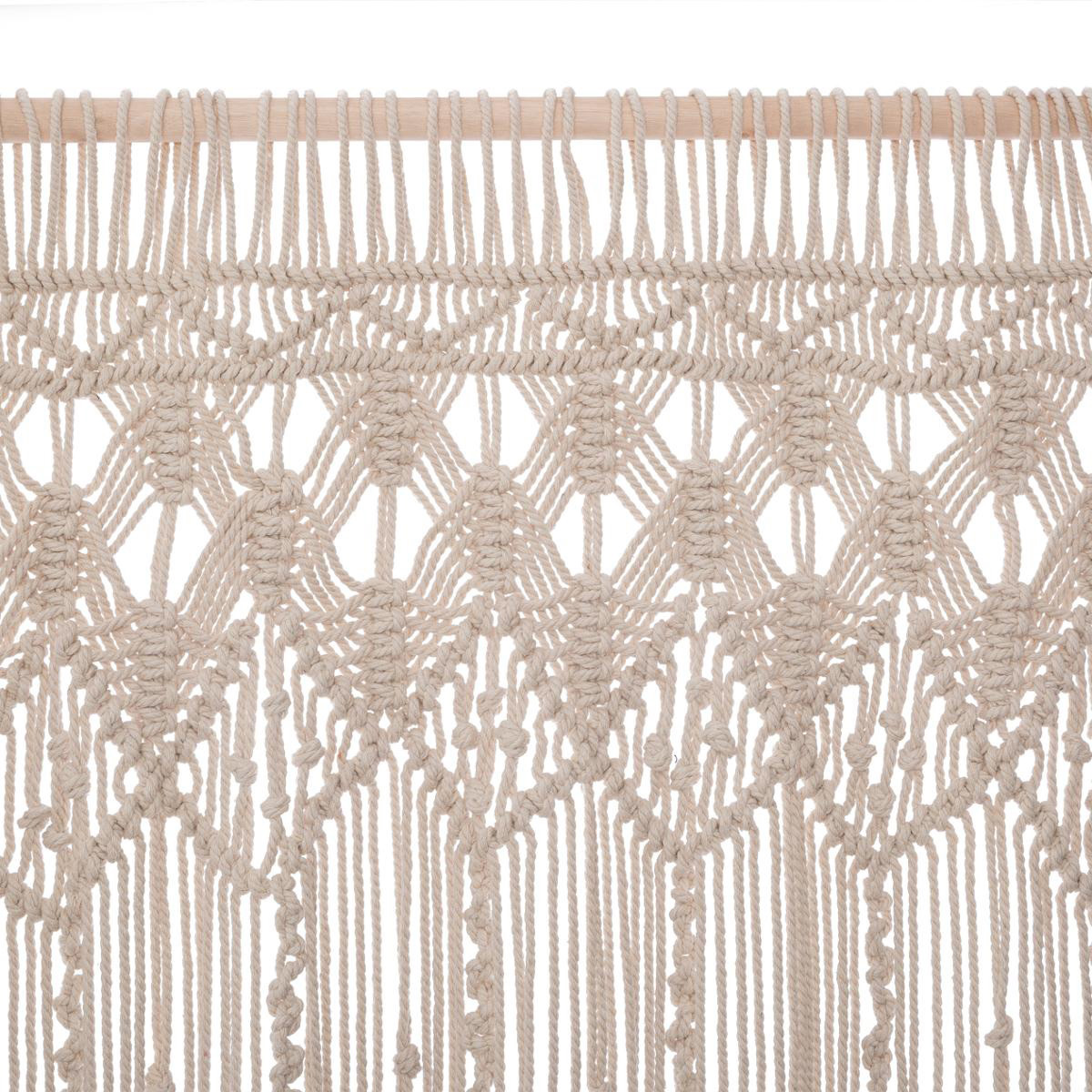 Cortina de hilo (90x 200 cm) Macram Beige 4