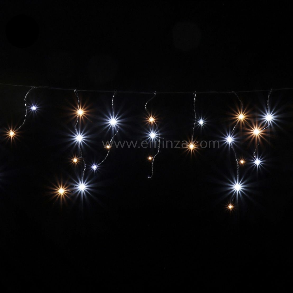 Estalactitas de luces 7,50 m Bicolor Blanco cálido y frío 175 LED 2