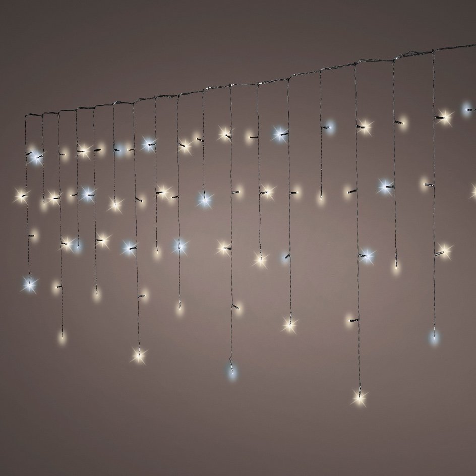 Estalactitas de luces 7,50 m Bicolor Blanco cálido y frío 175 LED 3