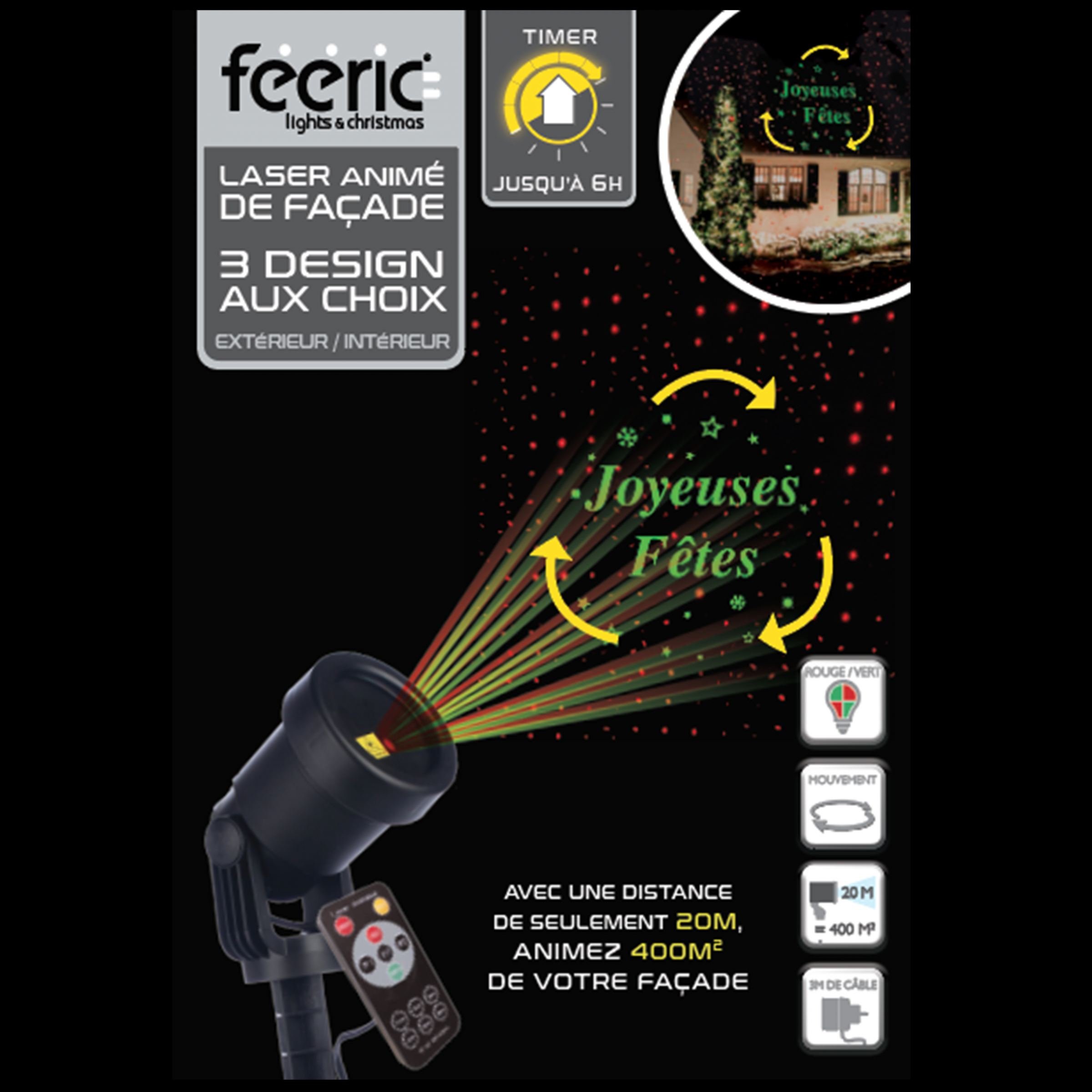 Proyector 3 Design avec télécommande Verde

 1
