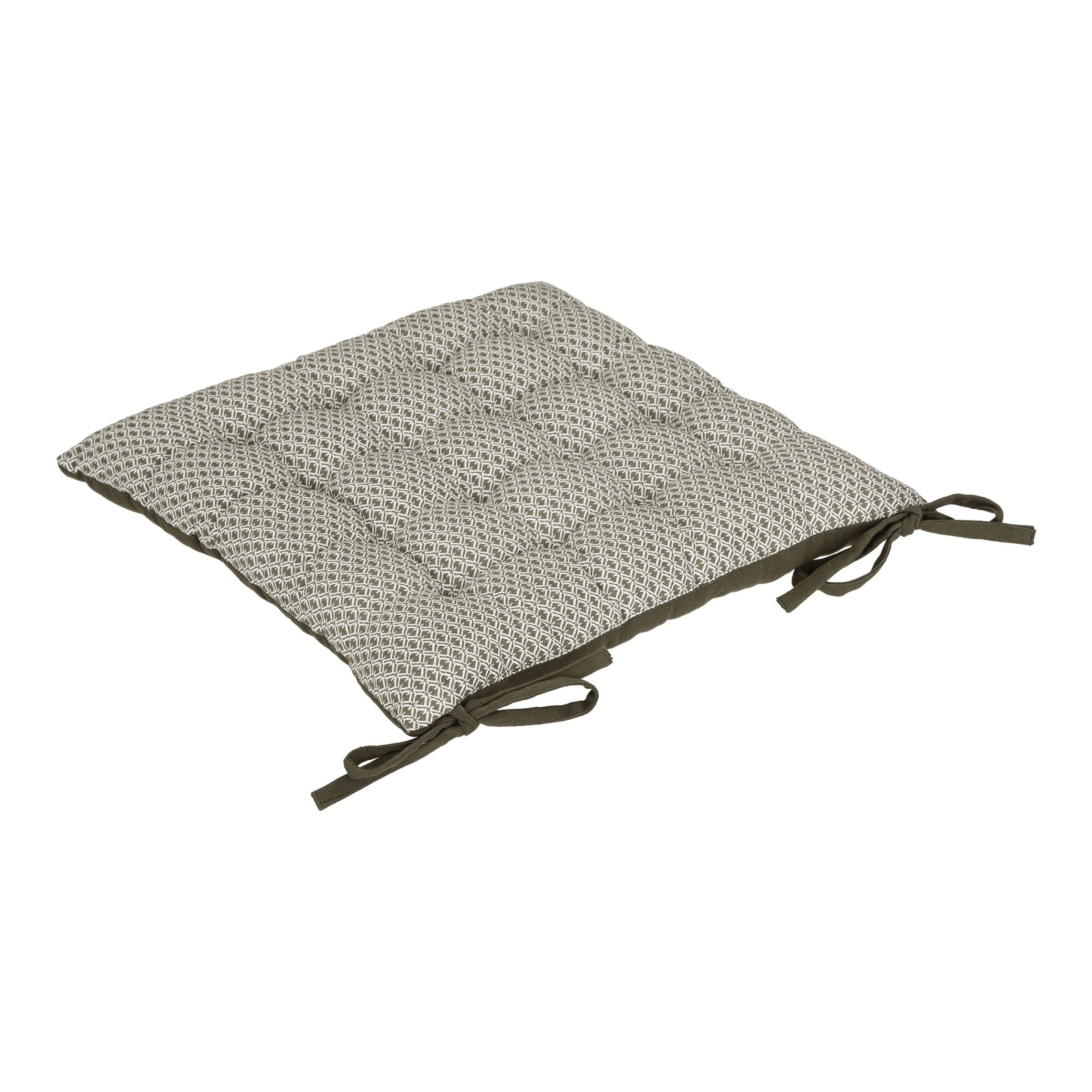 Cojín de silla cuadrado Otto Verde kaki 1