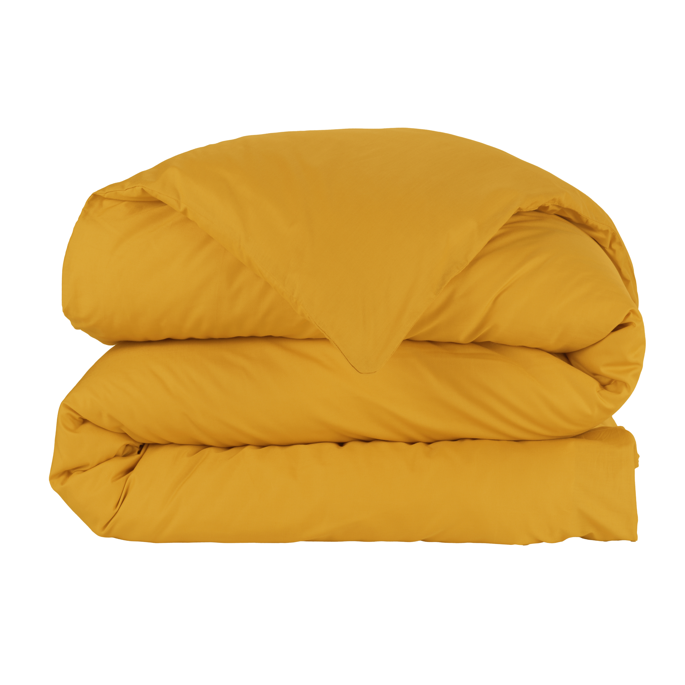 Funda nórdica de algodón percal (140 cm) Cali Amarillo mostaza